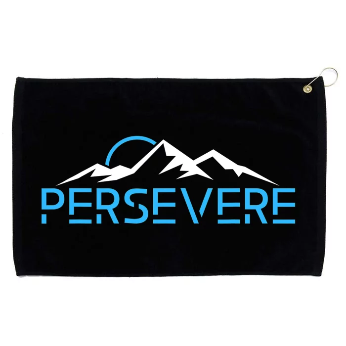 Mountains Hiking Inspiration Persevere Grommeted Golf Towel