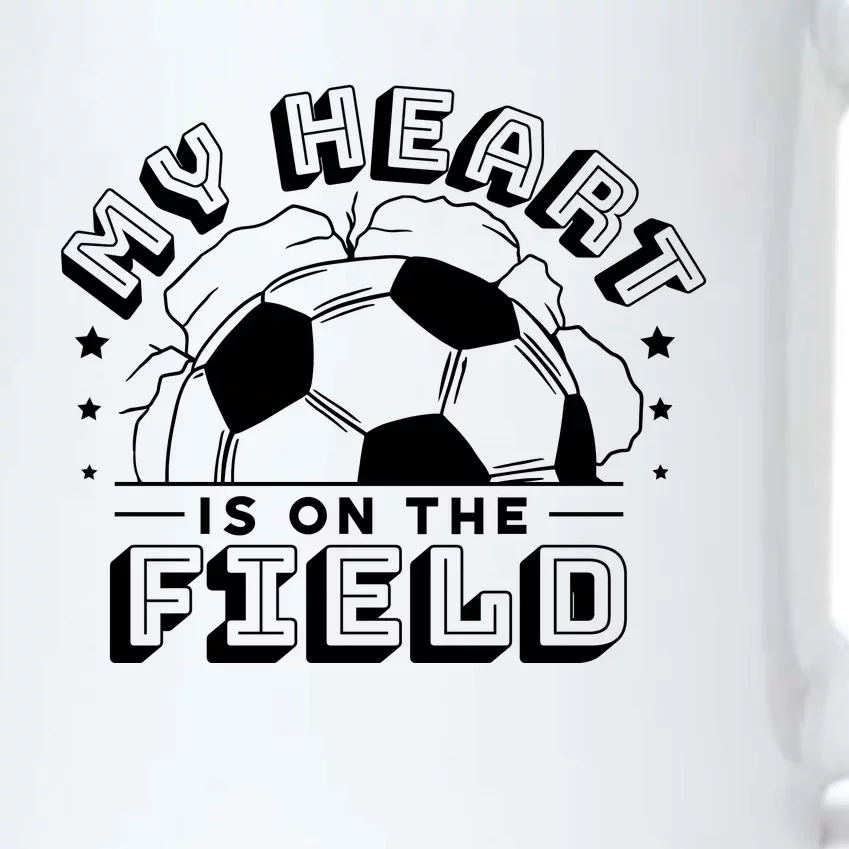 My Heart Is On The Field Soccer Black Color Changing Mug