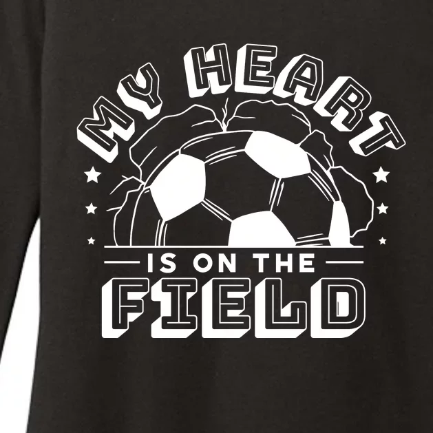 My Heart Is On The Field Soccer Womens CVC Long Sleeve Shirt