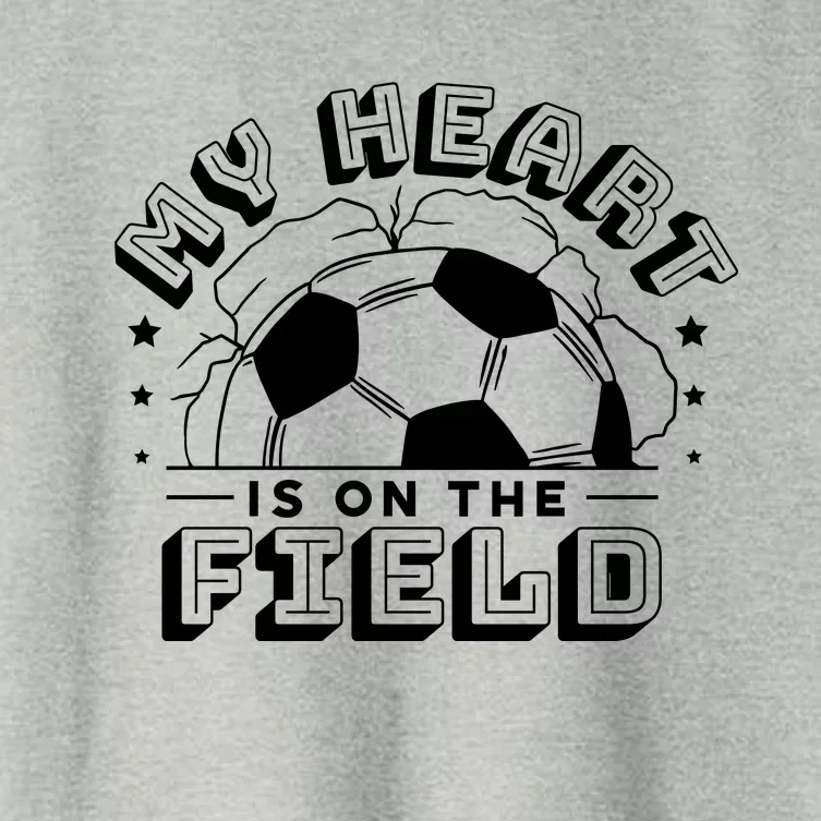 My Heart Is On The Field Soccer Women's Crop Top Tee