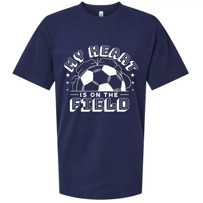 My Heart Is On The Field Soccer Sueded Cloud Jersey T-Shirt