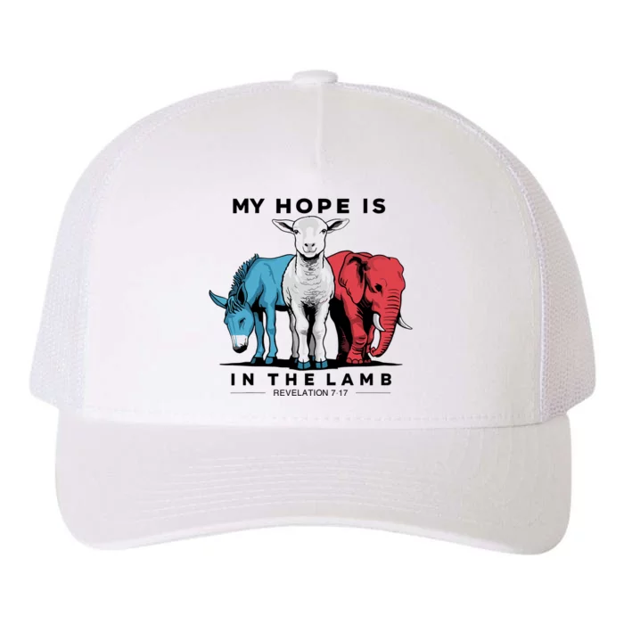 My Hope Is In The Lamb Yupoong Adult 5-Panel Trucker Hat