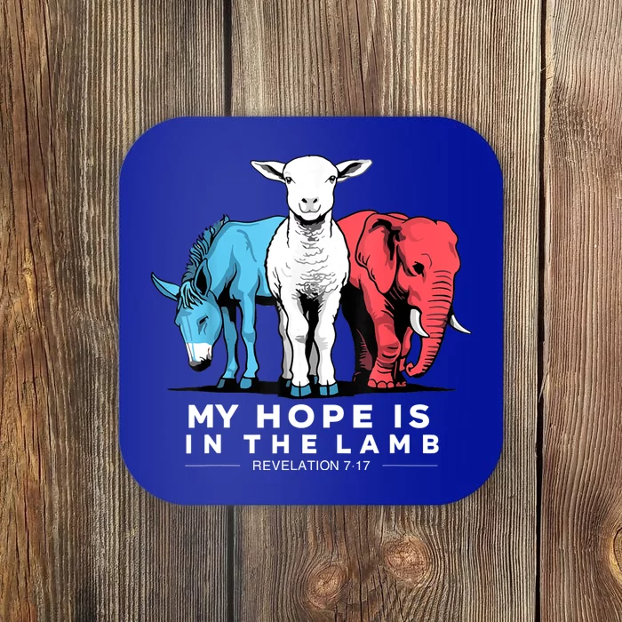 My Hope Is In The Lamb Christian God Jesus Coaster