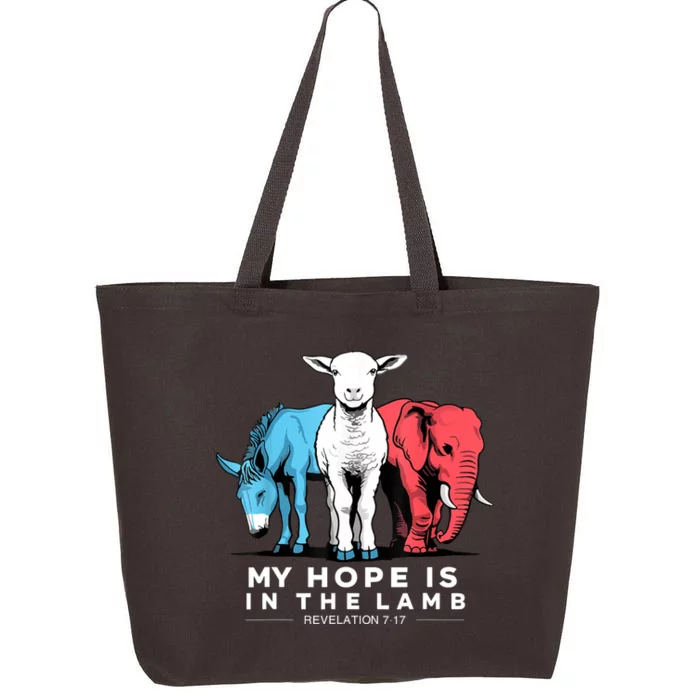 My Hope Is In The Lamb Christian God Jesus 25L Jumbo Tote