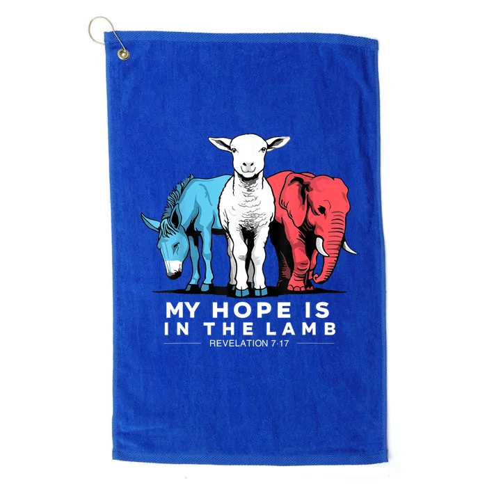 My Hope Is In The Lamb Christian God Jesus Platinum Collection Golf Towel