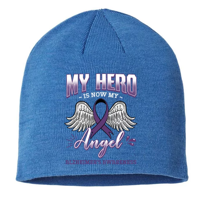 My Hero Is Now My Angel Alzheimer's Purple Detia Gift 8 1/2in Sustainable Knit Beanie