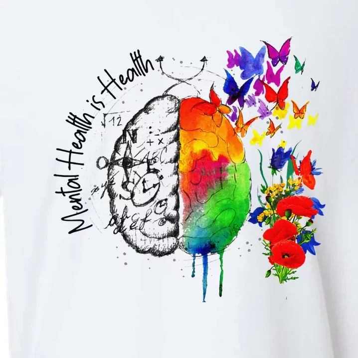 Mental Health Is Health Human Brain Be Kind To Your Mind Sueded Cloud Jersey T-Shirt