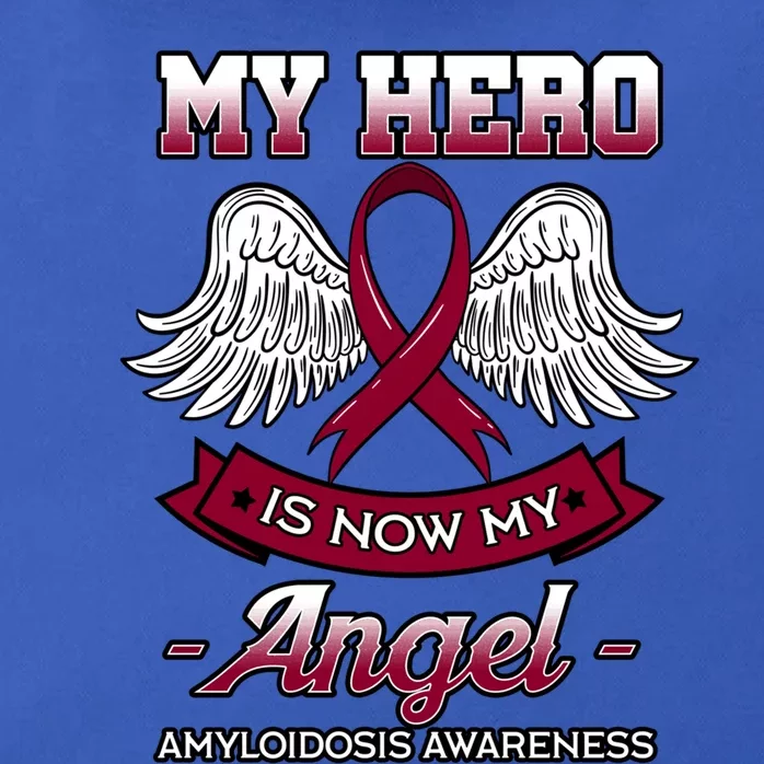 My Hero Is Now My Angel Amyloidosis Blood Disorder Patients Gift Zip Tote Bag