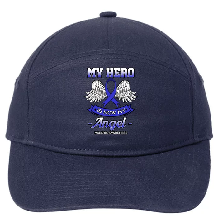 My Hero Is Now My Angel Malaria Awareness Disease Gift Great Gift 7-Panel Snapback Hat