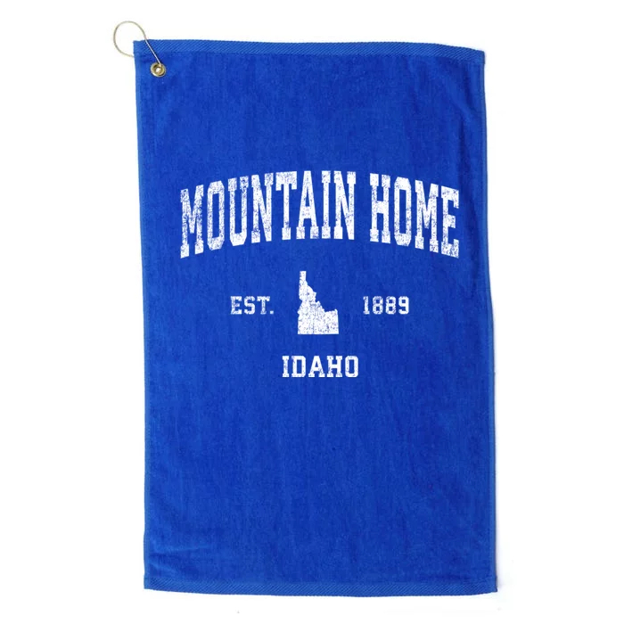 Mountain Home Idaho Id Vintage Sports Platinum Collection Golf Towel