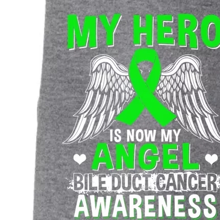 My Hero Is Now My Angel Bile Duct Cancer Awareness Gift Doggie 3-End Fleece Hoodie