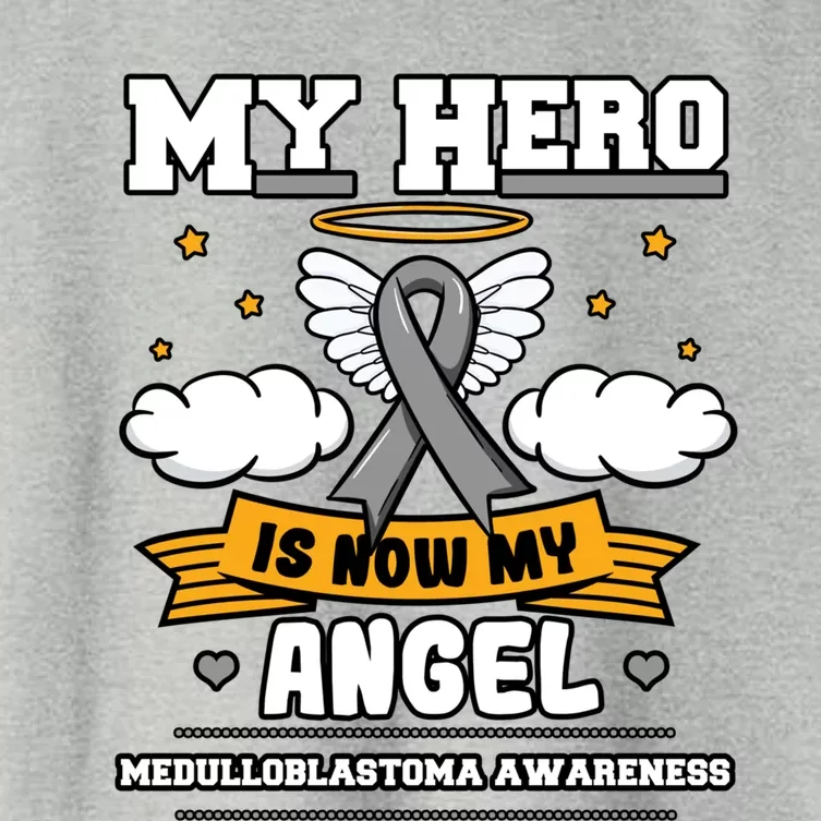 My Hero Is Now My Angel Medulloblastoma Brain Tumor Advocate Gift Women's Crop Top Tee