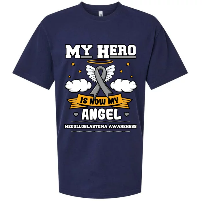 My Hero Is Now My Angel Medulloblastoma Brain Tumor Advocate Gift Sueded Cloud Jersey T-Shirt