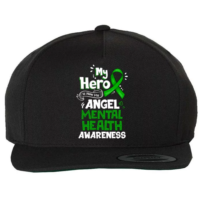 My Hero Is Now My Angel Tal Health Awareness Great Gift Wool Snapback Cap