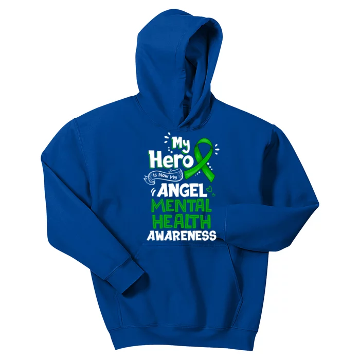 My Hero Is Now My Angel Tal Health Awareness Great Gift Kids Hoodie