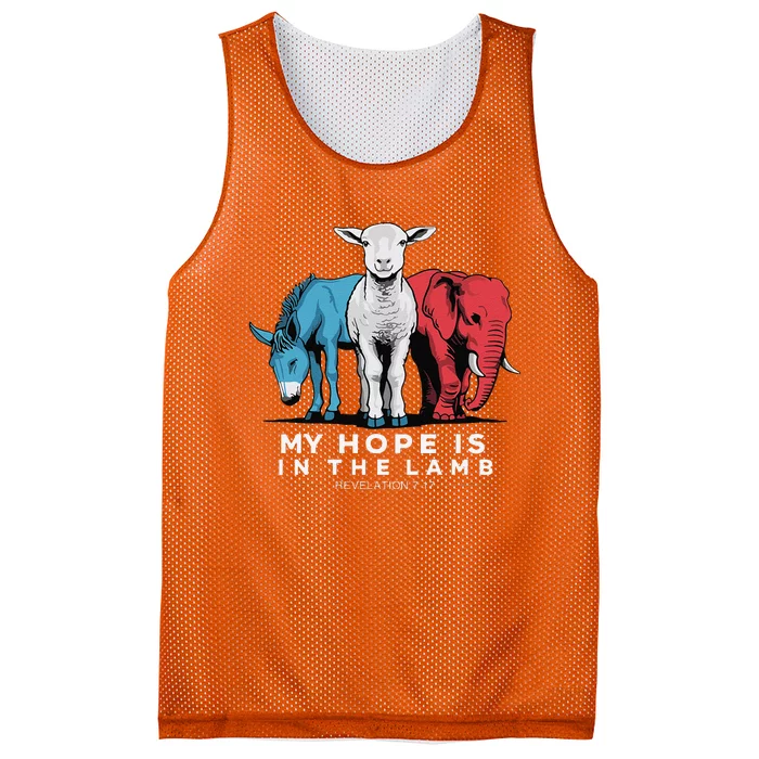 My Hope Is In The Lamb Christian God Jesus Mesh Reversible Basketball Jersey Tank