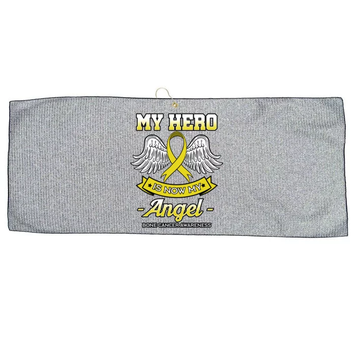 My Hero Is Now My Angel Bone Cancer Awareness Osteosarcoma Cool Gift Large Microfiber Waffle Golf Towel