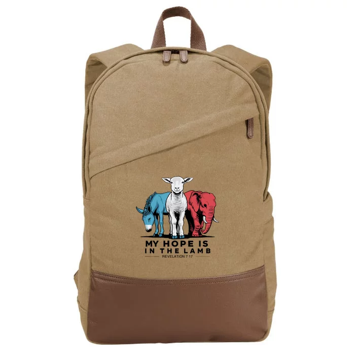 My Hope Is In The Lamb Cotton Canvas Backpack