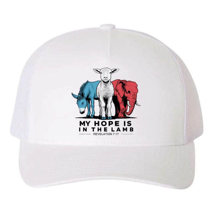 My Hope Is In The Lamb Yupoong Adult 5-Panel Trucker Hat