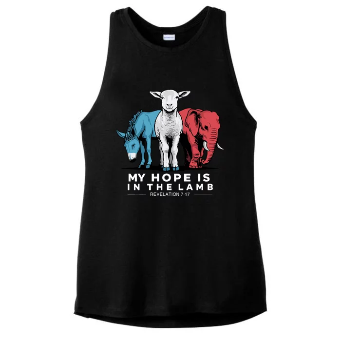 My Hope Is In The Lamb Ladies Tri-Blend Wicking Tank