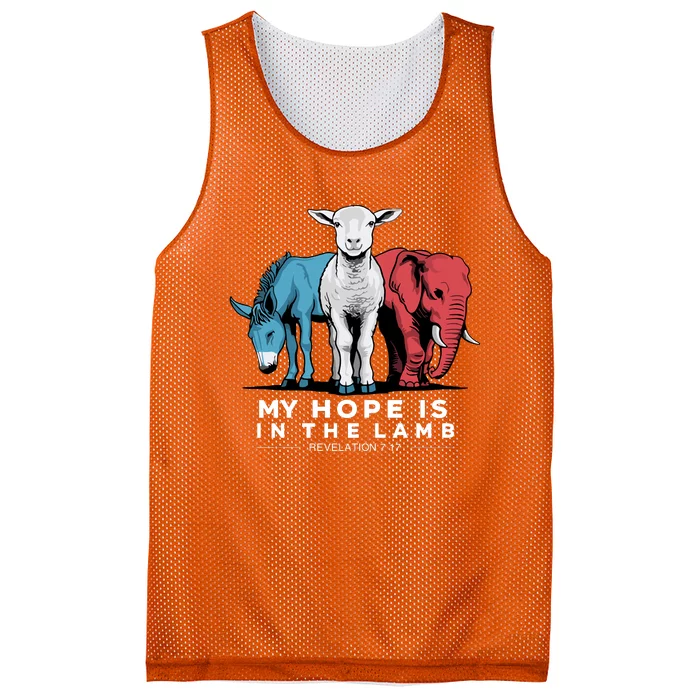 My Hope Is In The Lamb Mesh Reversible Basketball Jersey Tank