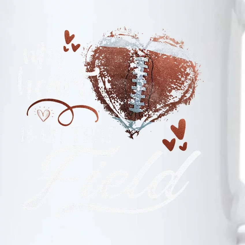 My Heart Is On That Field Football Heart Mother's Day Black Color Changing Mug