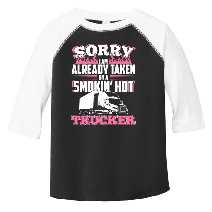 My Husband Is A Truck Driver Wo Gift Trucker Wife Toddler Fine Jersey T-Shirt