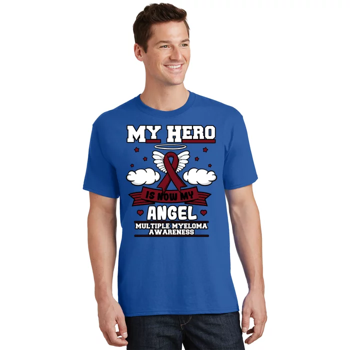 My Hero Is Now My Angel Multiple Myeloma Awareness Support Gift T-Shirt