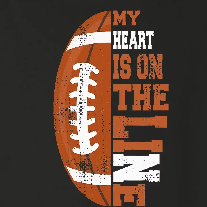 My Heart is on the Line Football Toddler Long Sleeve Shirt