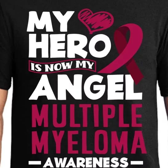 My Hero Is Now My Angel Multiple Myeloma Awareness Cool Gift Pajama Set