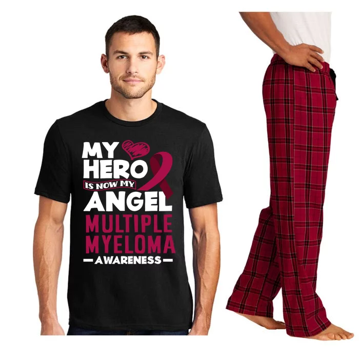 My Hero Is Now My Angel Multiple Myeloma Awareness Cool Gift Pajama Set