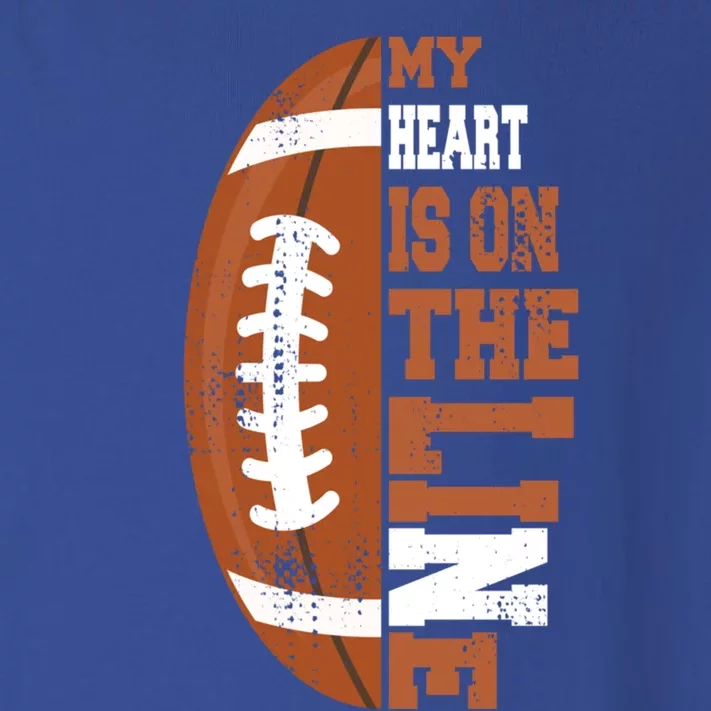 My Heart Is On The Line Football Gift Toddler Long Sleeve Shirt