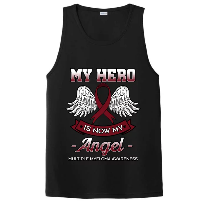 My Hero Is Now My Angel Multiple Myeloma Mm Patient Gift Performance Tank