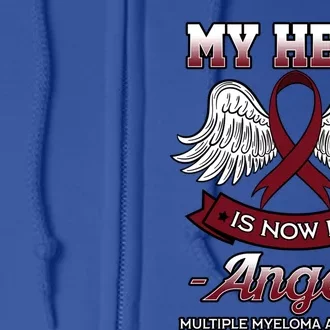 My Hero Is Now My Angel Multiple Myeloma Mm Patient Gift Full Zip Hoodie