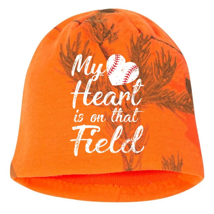 My Heart Is On That Field Tee Baseball Softball Mom Gifts Kati - Camo Knit Beanie