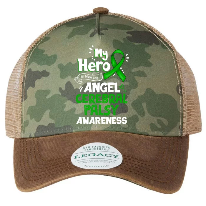 My Hero Is Now My Angel Cerebral Palsy Awareness Gift Gift Legacy Tie Dye Trucker Hat