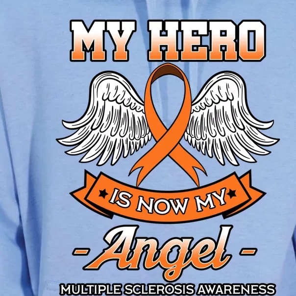 My Hero Is Now My Angel Multiple Sclerosis Clouds Glial Scar Gift Unisex Surf Hoodie