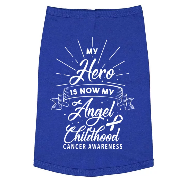 My Hero Is Now My Angel Hood Cancer Awareness Funny Gift Doggie Tank