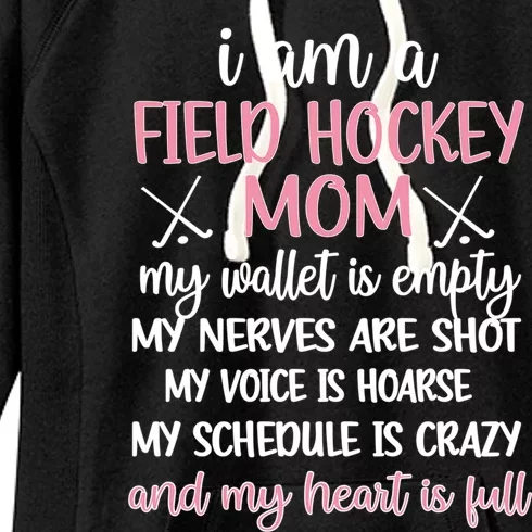 My Heart Is Full Field Hockey Mom Field Hockey Mama Great Gift Women's Fleece Hoodie