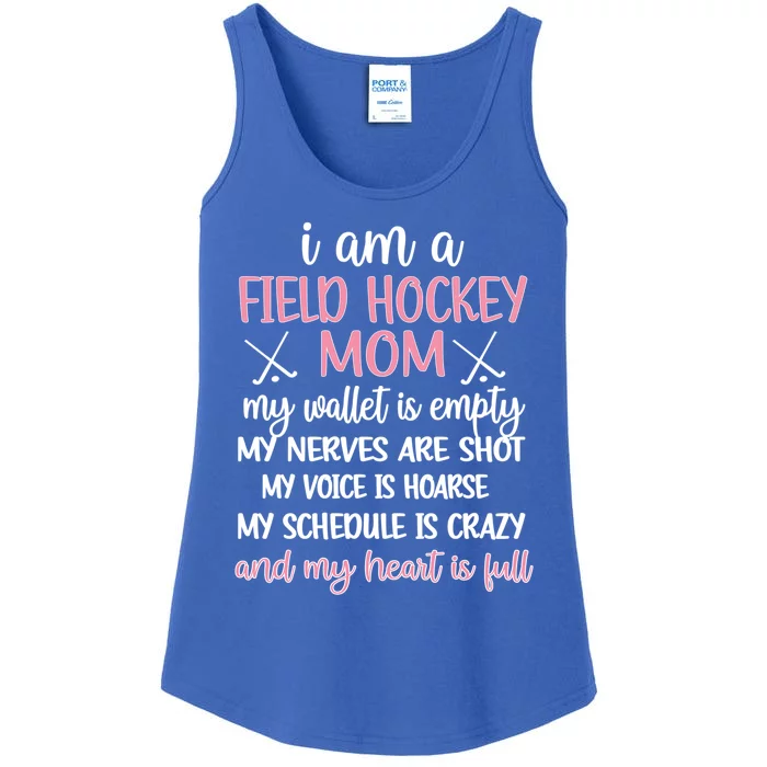 My Heart Is Full Field Hockey Mom Field Hockey Mama Great Gift Ladies Essential Tank