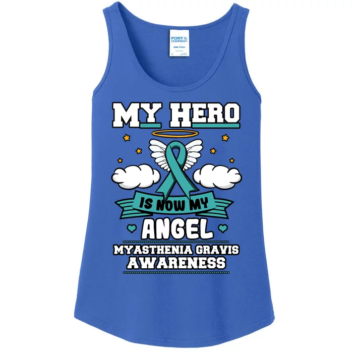 My Hero Is Now My Angel Myasthenia Gravis Clouds Neurologist Gift Ladies Essential Tank