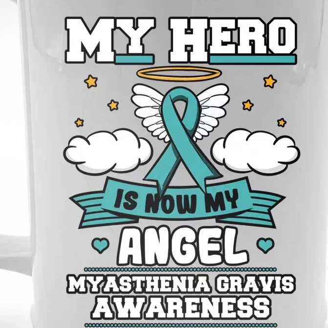 My Hero Is Now My Angel Myasthenia Gravis Clouds Neurologist Gift Front & Back Beer Stein