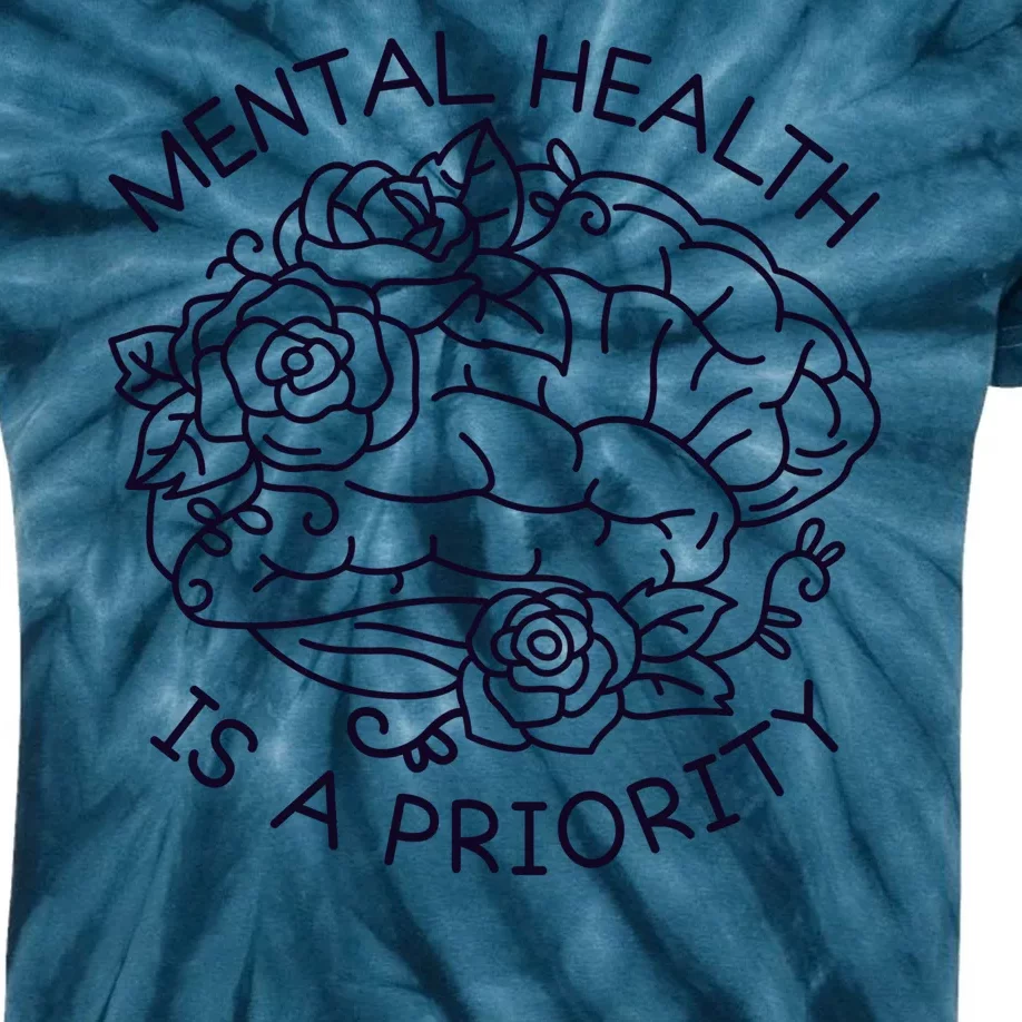 Mental Health Is A Priority Kids Tie-Dye T-Shirt