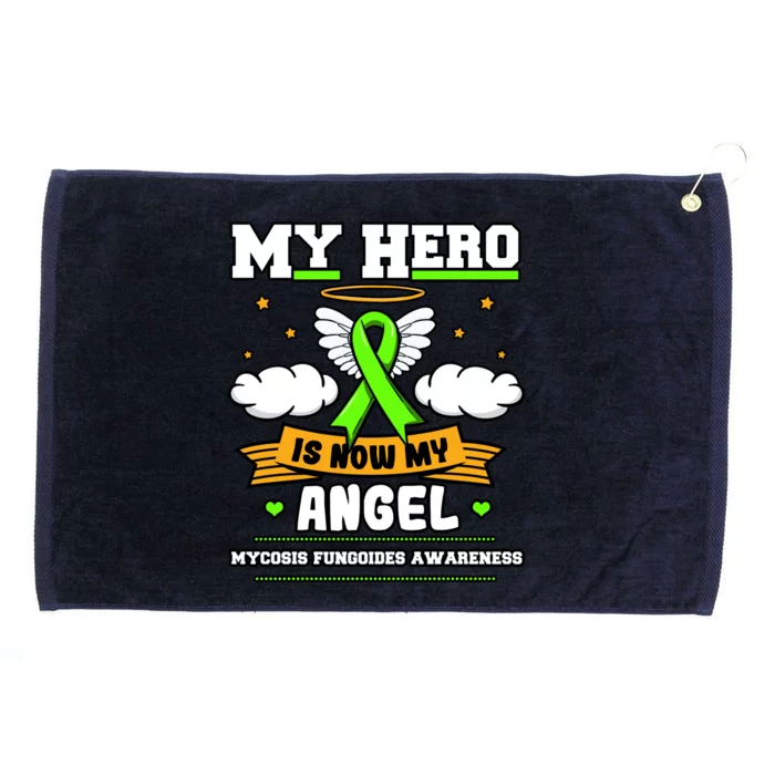 My Hero Is Now My Angel Mycosis Fungoides Blood Cancer Gift Grommeted Golf Towel