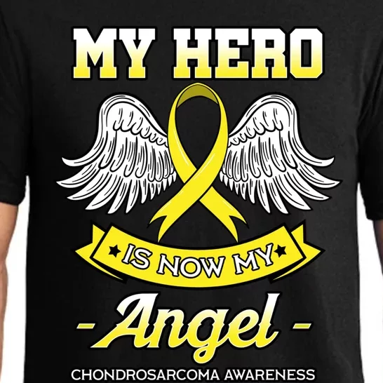 My Hero Is Now My Angel Chondrosarcoma Bone Cancer Sarcoma Gift Pajama Set