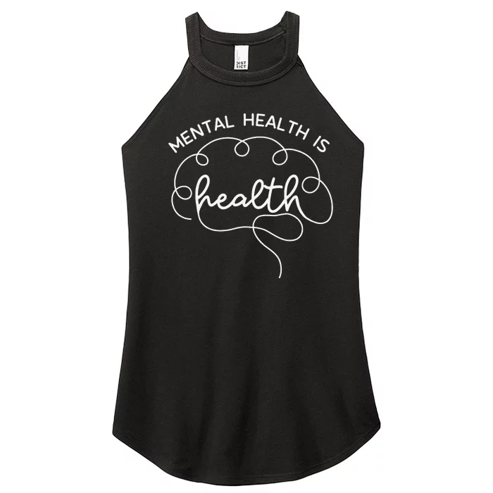 Mental Health Is Health Cute Brain Mental Health Awareness Women’s Perfect Tri Rocker Tank