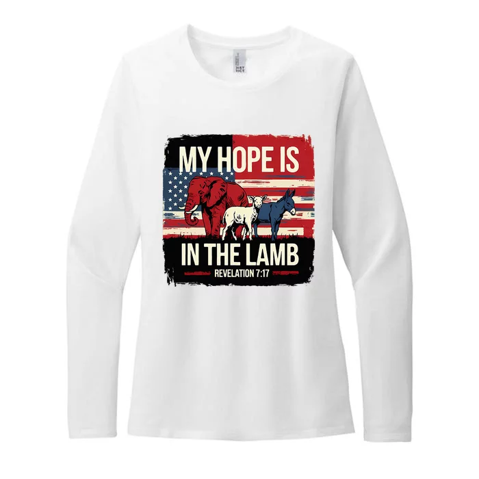 My Hope Is In The Lamb Jesus 2024 Election Womens CVC Long Sleeve Shirt