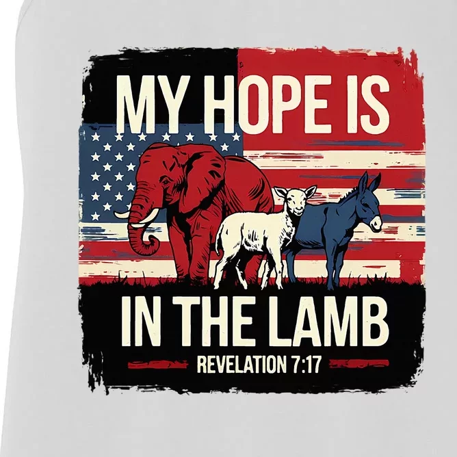 My Hope Is In The Lamb Jesus 2024 Election Women's Racerback Tank