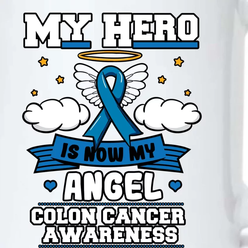 My Hero Is Now My Angel Colon Cancer Blue Bowel Colorectal Meaningful Gift Black Color Changing Mug