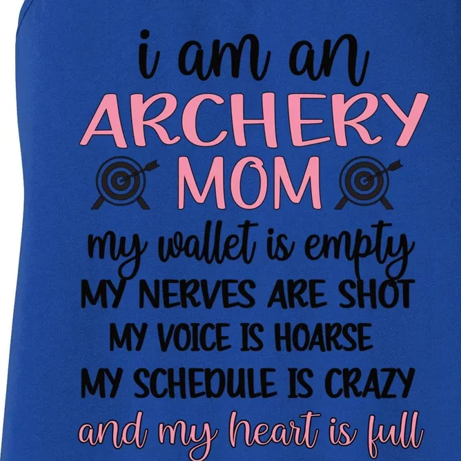 My Heart Is Full Archery Mom Of An Archer Mama Gift Women's Racerback Tank